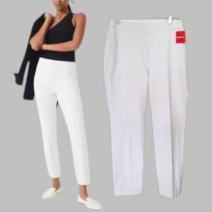 Spanx NWT The Perfect Pant Slim Straight White Size Large Pull-On Smoothing